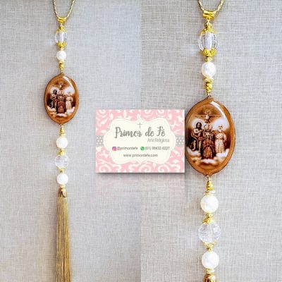 Pingente de Porta: Divino Pai Eterno - Madeira Dourado